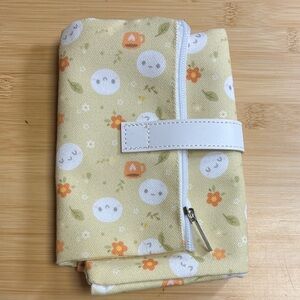 Thecoffeemonsterzco Yellow Floral Zipper Pouch